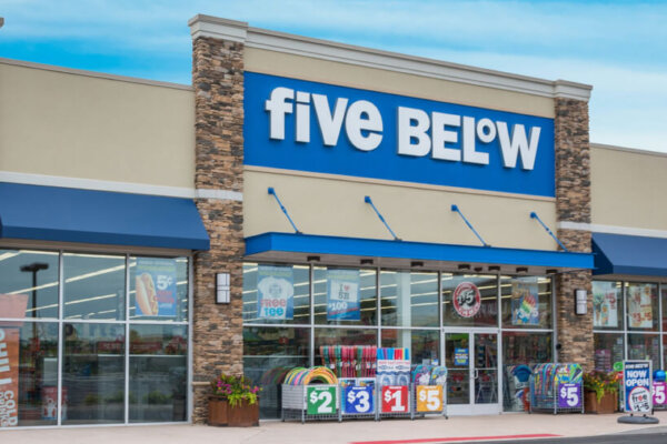 five below exterior store front